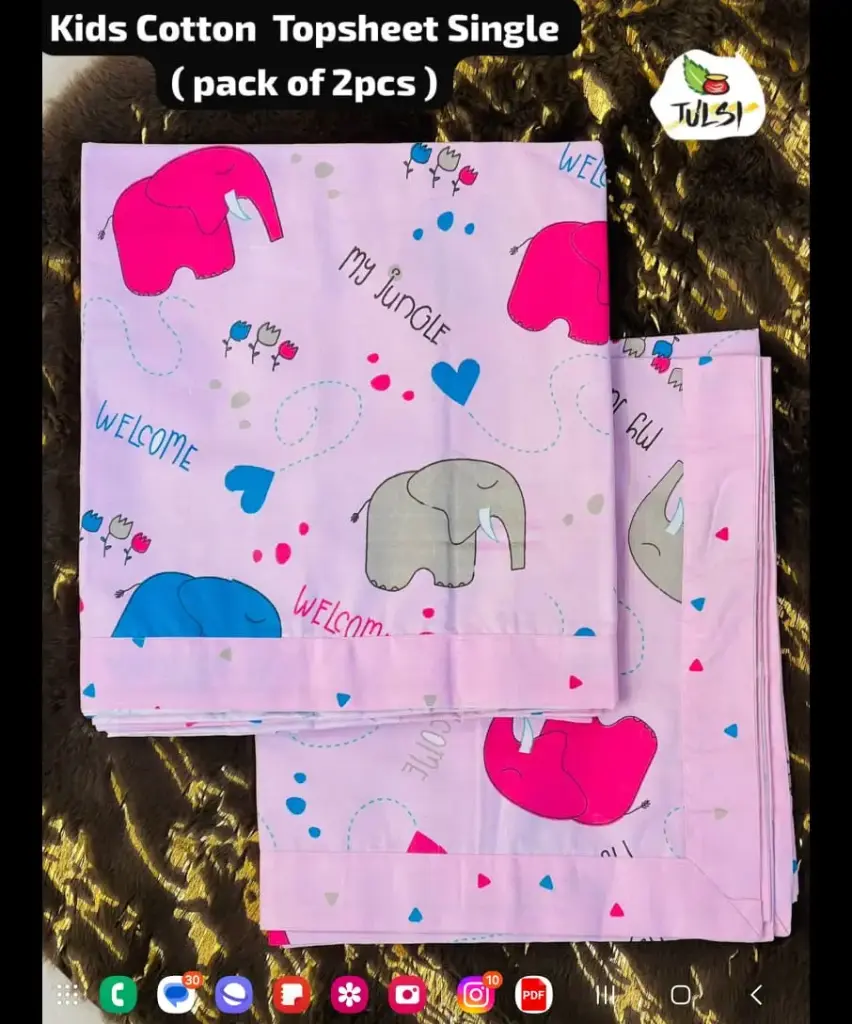 Kids' Elephant Topsheet (Pack of 2)