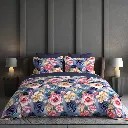 Large, Ornate Damask-Style Floral Medallions with scrollwork bedsheet
