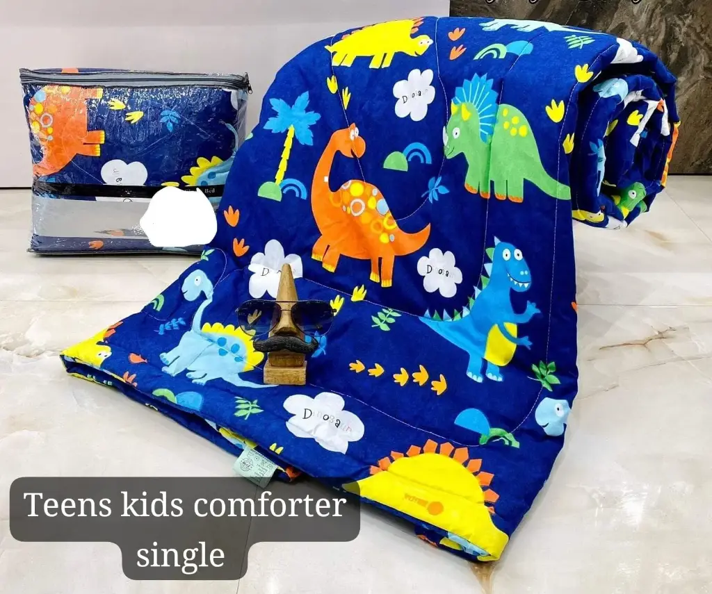 Teens/Kids Comforter (Single) - Blue Dinosaur