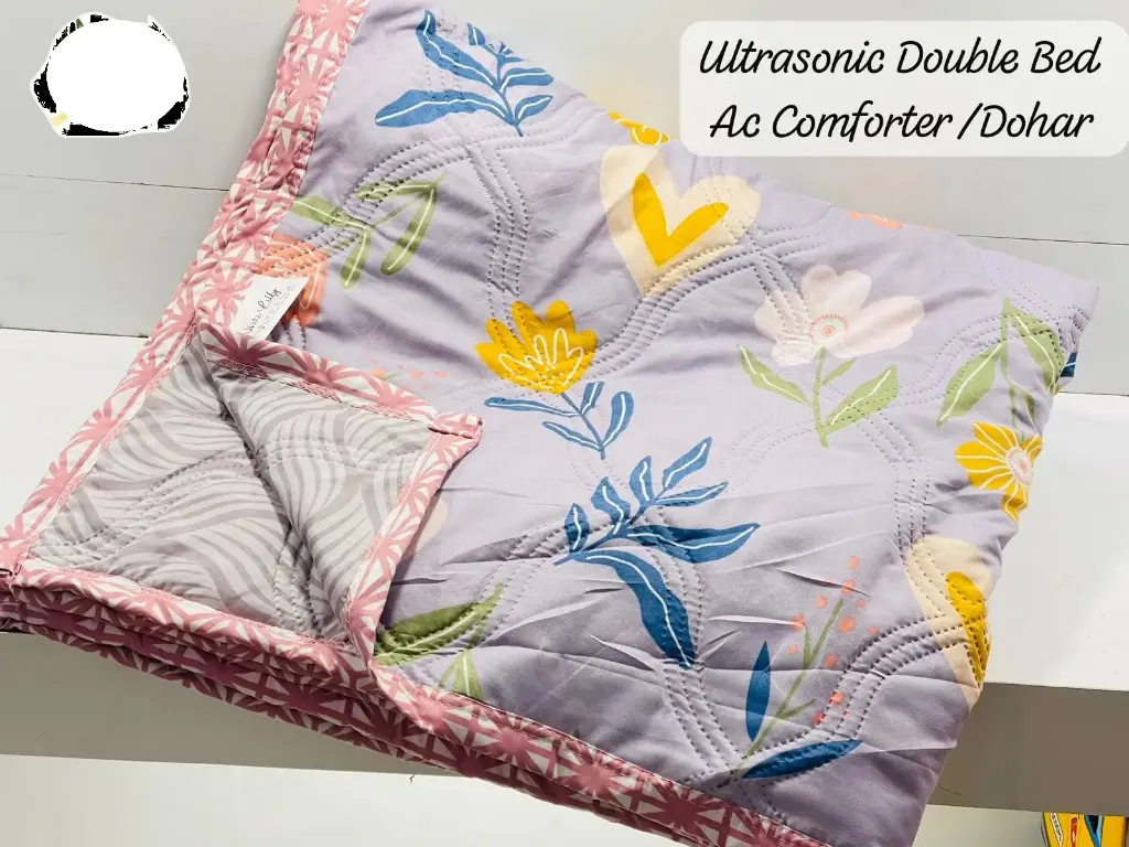 Ultrasonic Double Bed Comforter - Lavender Floral