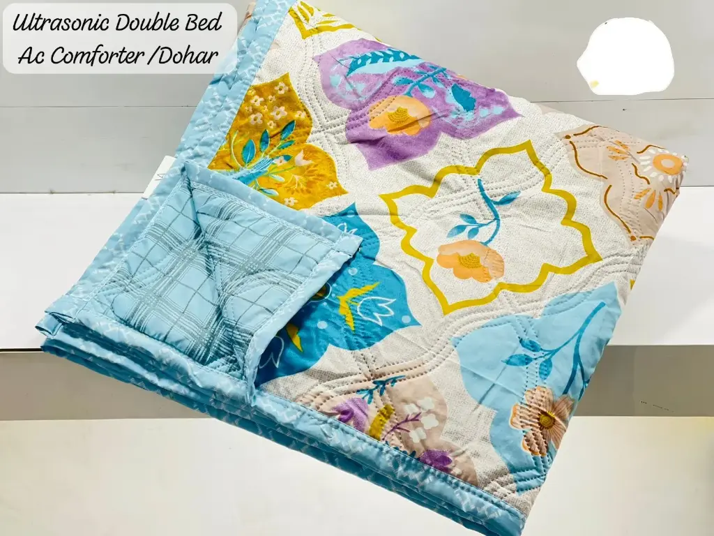 Ultrasonic Double Bed Comforter - Bright Moroccan Tile